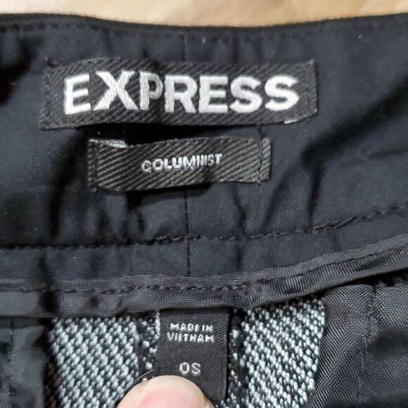 🔺️Express Black & White Columnist Pants Size 0/24 - Picture 9 of 10